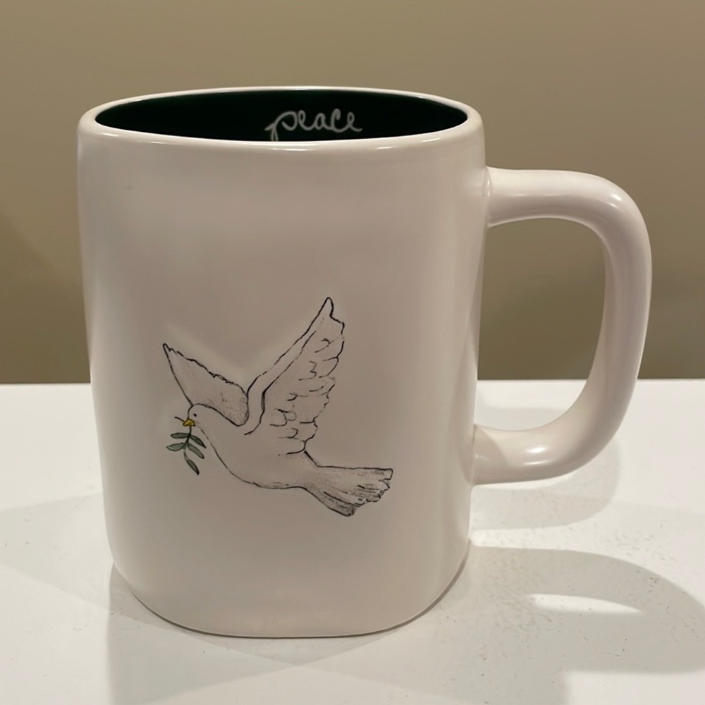 New Rae Dunn Peace Dove Holiday Christmas Mug